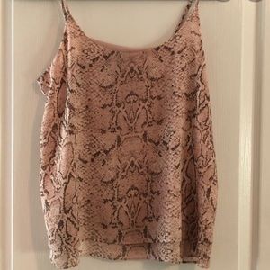 Snakeskin print cami top